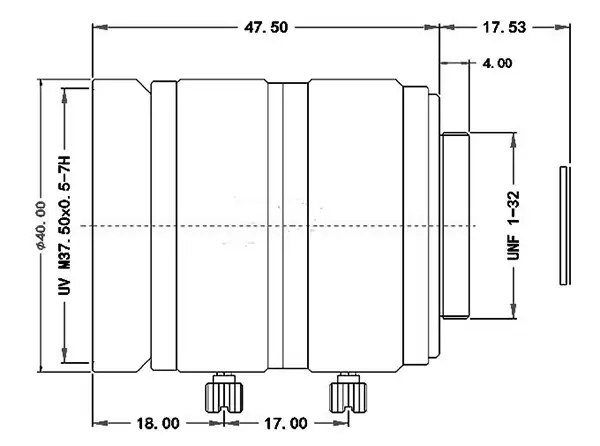 1-inch FA Lens 35mm 8MP C-Mount